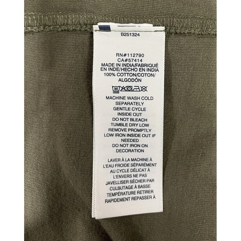 True Religion Triple Needle Knit Shirt Men XL Olive Two Chest Pocket Button Up